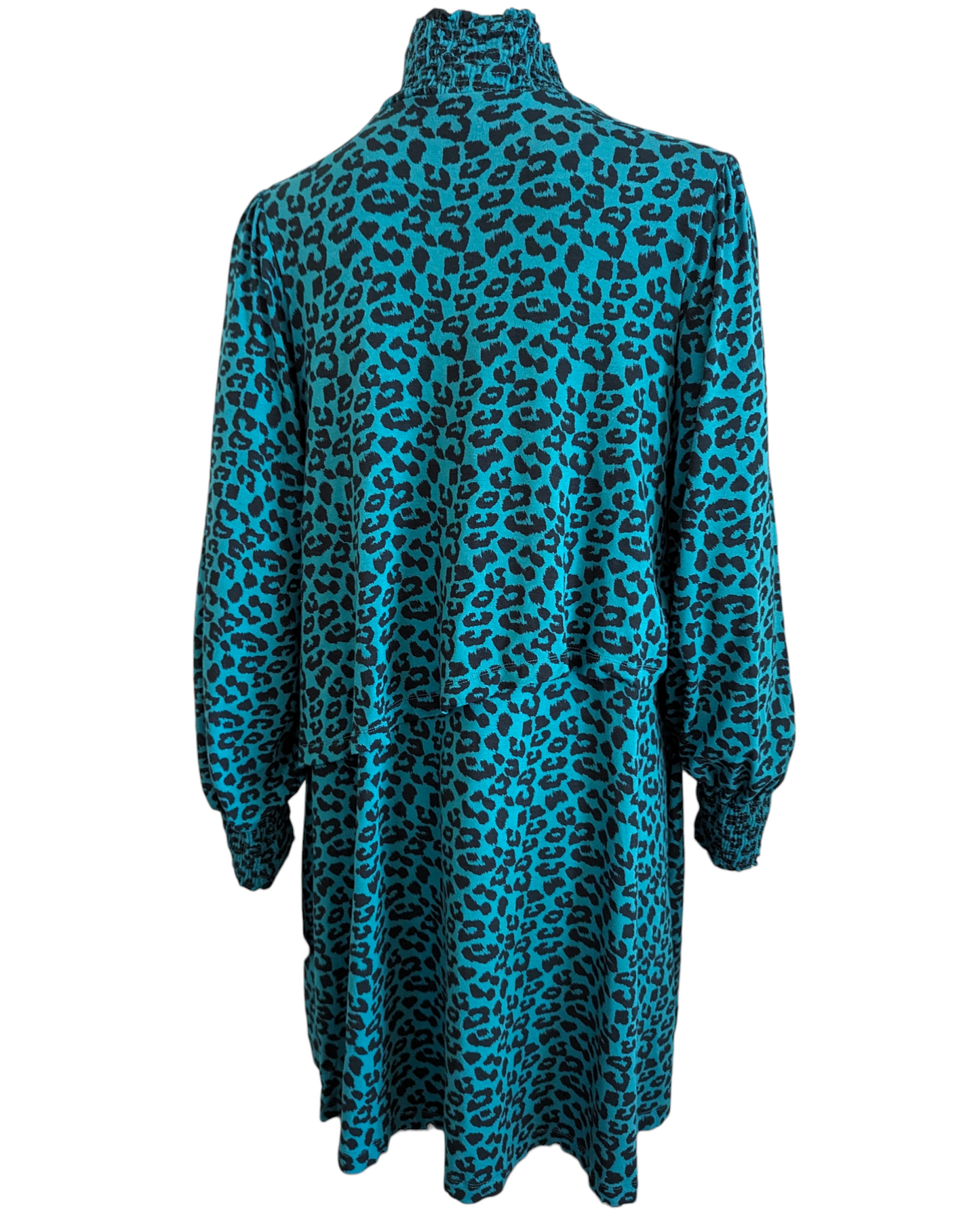 Tilbea Green Leopard Print Top Size M