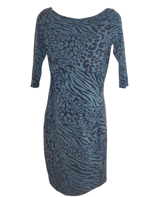 Tilbea Green Animal Print Audrey Dress Size M